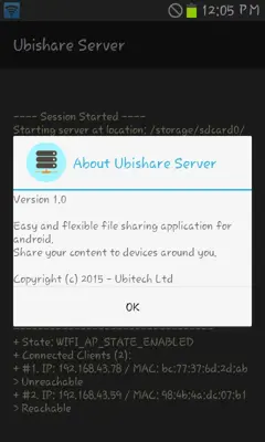 Ubishare Server android App screenshot 0