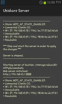 Ubishare Server android App screenshot 3